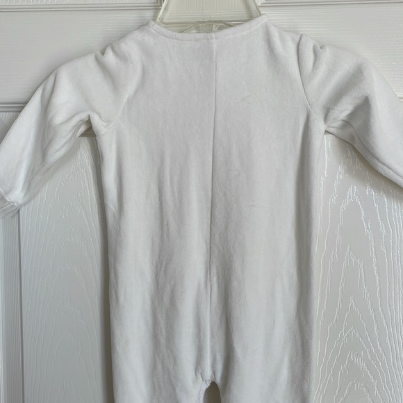 New! Soft Girl’s White Long Sleeve Coveralls Onsie with Tulle Ruffles 6-9 months - Picture 7 of 9